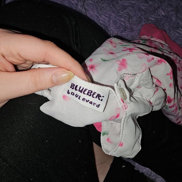 Blueberi Boulevard pink Floral chiffon dress 12 months - Picture 6 of 7